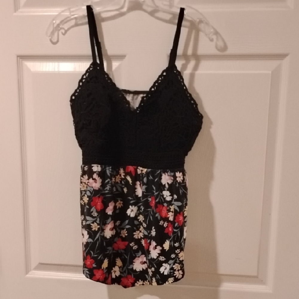 No Boundaries Floral Gray Cami